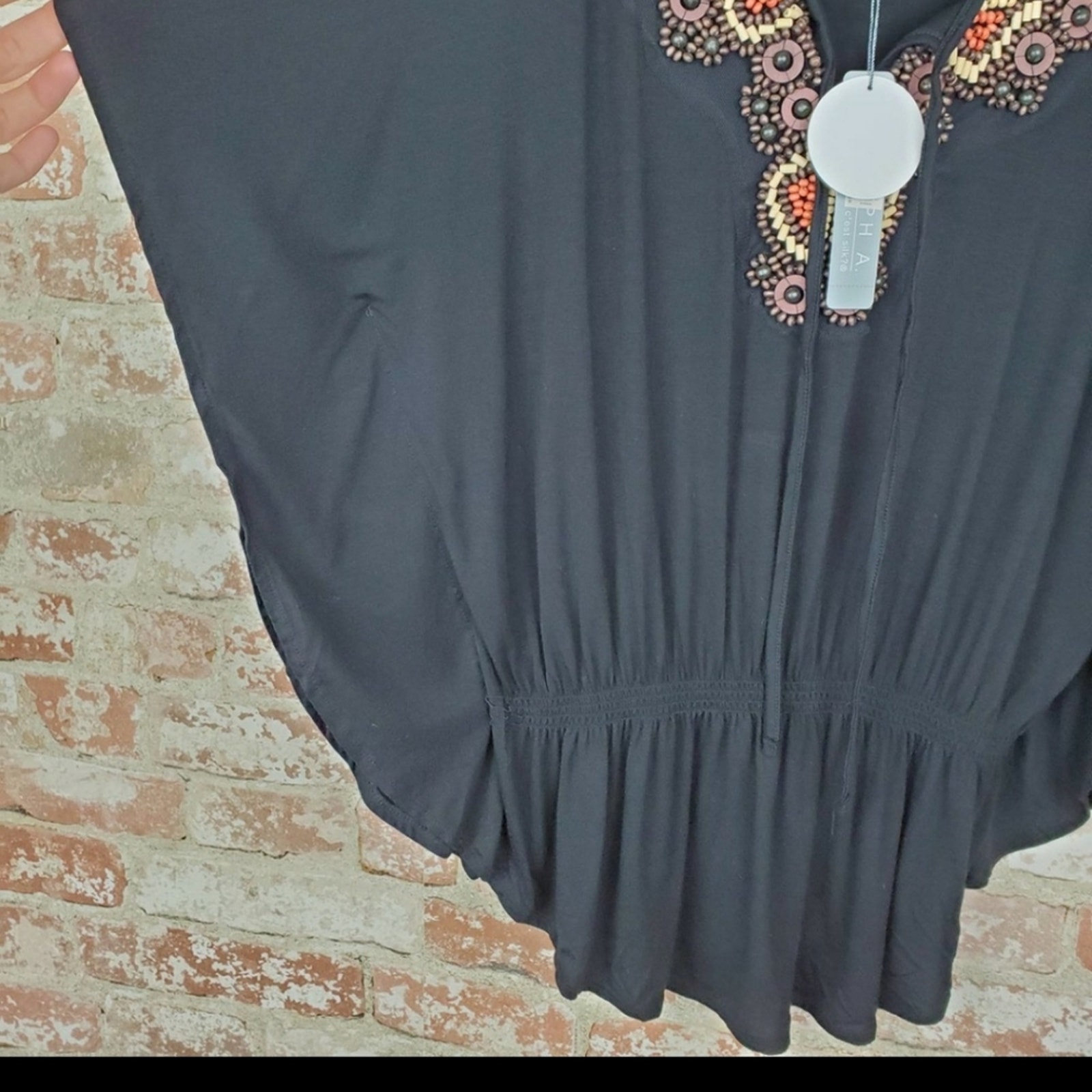 Joseph A. Beaded Boho Style Top Nwt — image 5 of 7